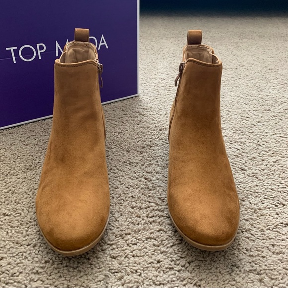 NEW Top Moda Tan Brown Booties - Picture 10 of 15